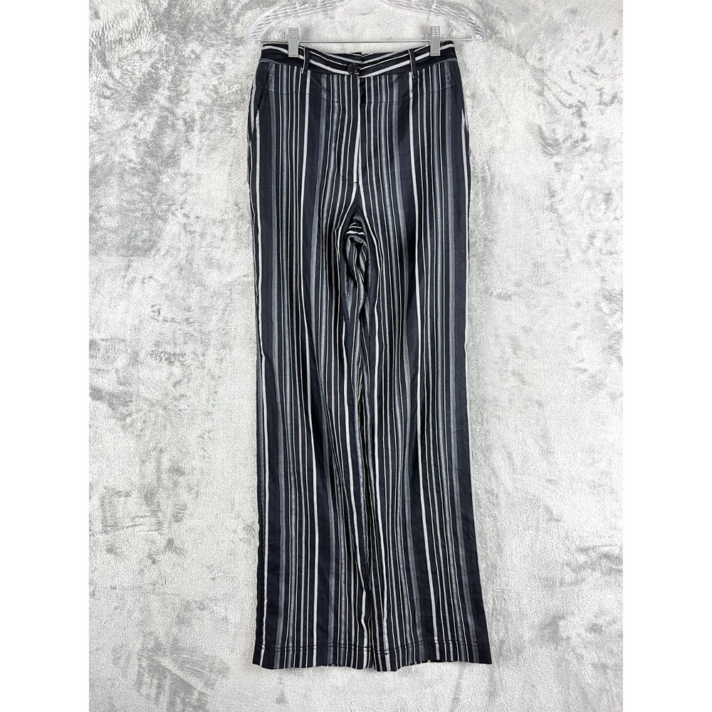 TheOpen Product Striped High Waisted Trousers Pants Slacks 27 Waist Quiet Luxury
